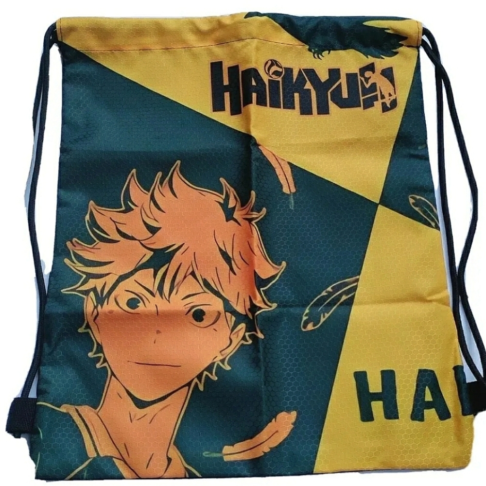 Haikyuu! Karasuno Nekoma Drawstring Bag Backpack. Manga / Anime. NEW! (Unisex)